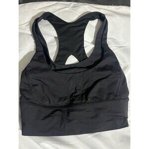 Lululemon Black Run Stuff Your Bra Medium Support Pocket Running Bra 2